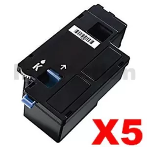 5 x Dell 1250c,1350cnw,1355cn,1355cnw, C1760nw, C1765nf, C1765nfw Black Compatible laser - 2,000 pages