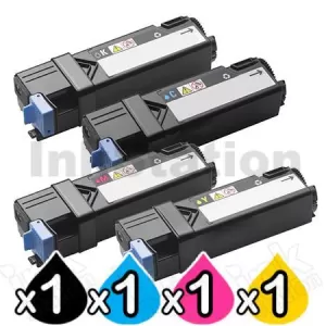 4 Pack Dell 2150CN,2150CDN,2155CN,2155CDN Compatible Toner Combo [1BK,1C,1M,1Y]