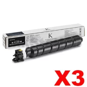 3 x Genuine Kyocera TK-8349K Black Toner Cartridge - 20,000 pages