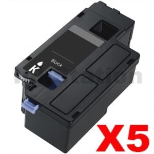5 x Dell E525, E525w Compatible Black Toner Cartridge - 2,000 pages