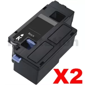 2 x Dell E525, E525w Compatible Black Toner Cartridge - 2,000 pages