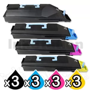 3 Sets of 4 Pack Non-Genuine TK-884 Toner Cartridges For Kyocera FS-C8500DN [3BK,3C,3M,3Y]