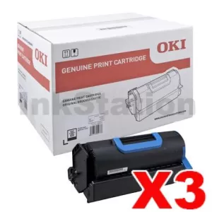 3 x OKI Genuine B731 MB770 Black Toner Cartridge High Yield - 36,000 pages (45439003)