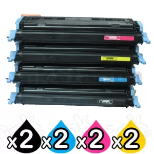 2 sets of 4-Pack Compatible Toner Cartridge for Canon LBP-5000 LBP-5100 [2BK,2C,2M,2Y]
