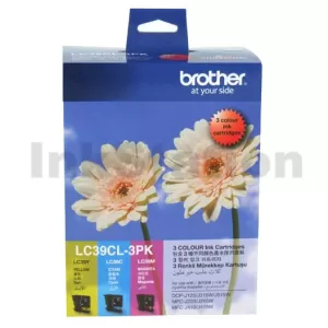 Genuine Brother LC-39CL3PK Colour Pack [C+M+Y] - 260 Pages each