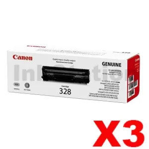 3 x Genuine Canon CART-328 Black Toner Cartridge - 2,100 pages