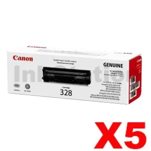 5 x Genuine Canon CART-328 Black Toner Cartridge - 2,100 pages