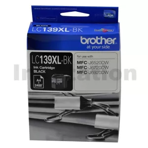 Genuine Brother LC-139XLBK Black Ink Cartridge - 2,400 pages