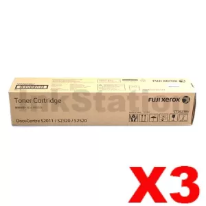 3 x Genuine Fuji Xerox DocuCentre S2520 Toner Cartridge [CT202384]