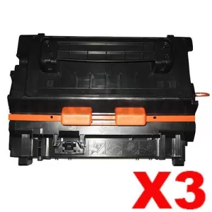 3 x HP CE390A (90A) Compatible Black Toner Cartridge - 10,000 Pages