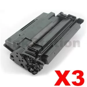 3 x HP CF226X (26X) Compatible Black Toner Cartridge - 9,000 Pages