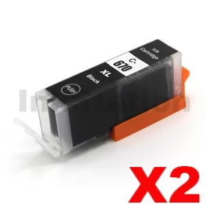 2 x Compatible Canon PGI-670XLBK Black High Yield Inkjet