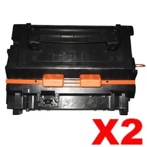 2 x HP CE390A (90A) Compatible Black Toner Cartridge - 10,000 Pages