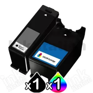2-Pack Dell V313/V313W/V515W/P513W/P713W/V715W (Series 21/22/23/24) High Yield Compatible Ink Combo [1BK,1C]