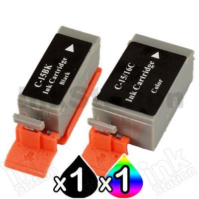 4-Pack BCI-15BK BCI-16C Ink Cartridges (Black & Color) For Canon PIXMA IP90, I80