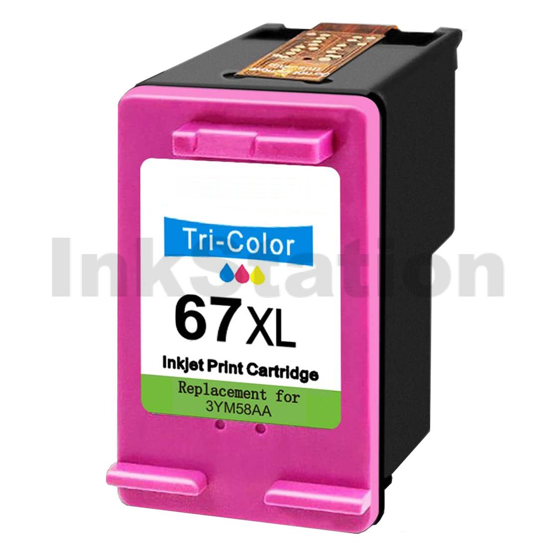 HP 67XL Compatible Tri-Colour High Yield Inkjet Cartridge 3YM58AA - 200 ...