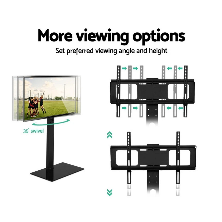 TV Floor Stand Bracket Mount Swivel Height Adjustable for 32 to 70 Inch TV Screens InkStation