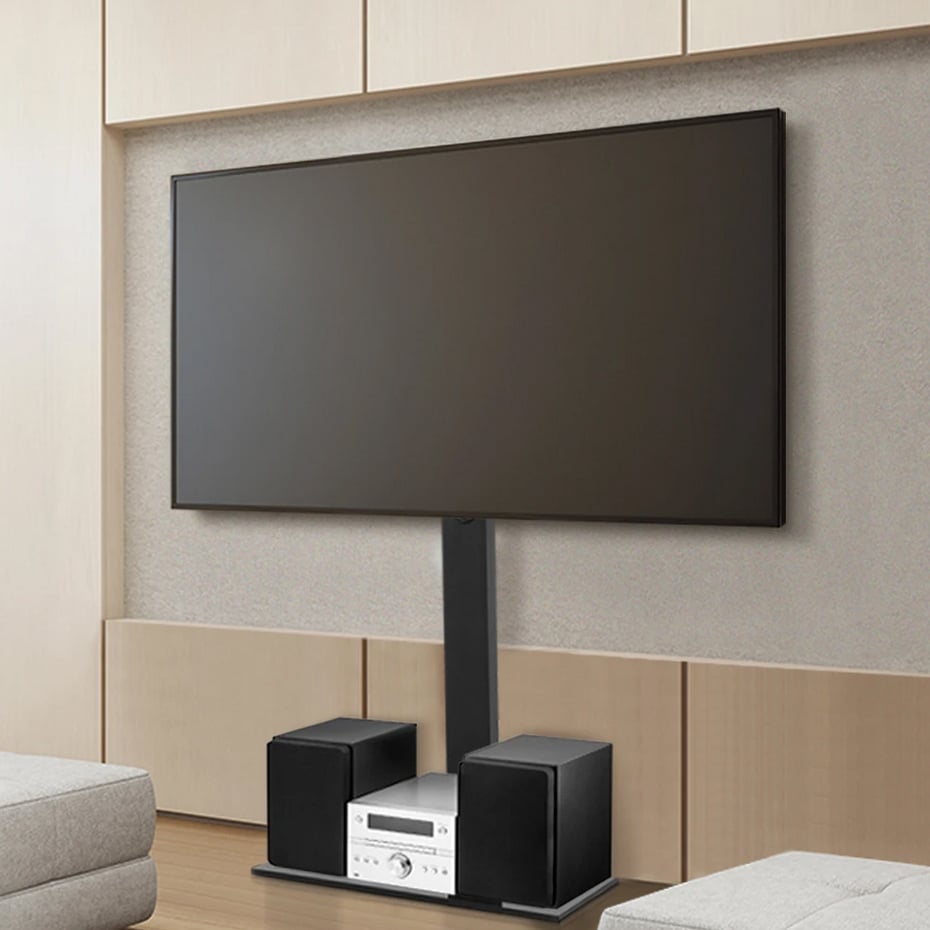 TV Floor Stand Bracket Mount Swivel Height Adjustable for 32 to 70 Inch TV Screens InkStation