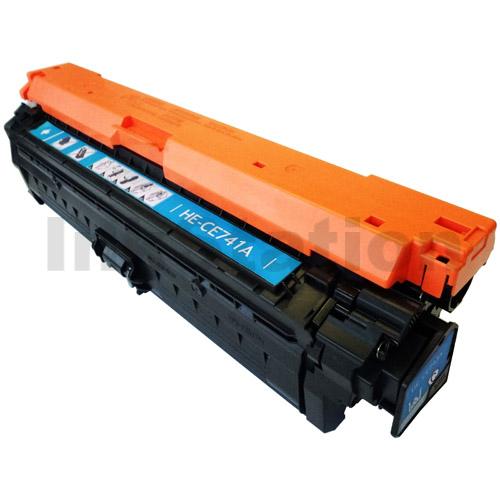 HP CE741A (307A) Compatible Cyan Toner Cartridge - 7,300 Pages - Toner ...