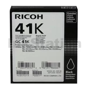 Ricoh SG-3110DNW SG-7100DN Genuine GC41K Black Ink Cartridge [405761] - 2,500 pages