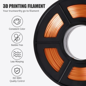 Silk PLA+ 3D Filament 1.75mm Copper - 1KG/Roll - InkStation