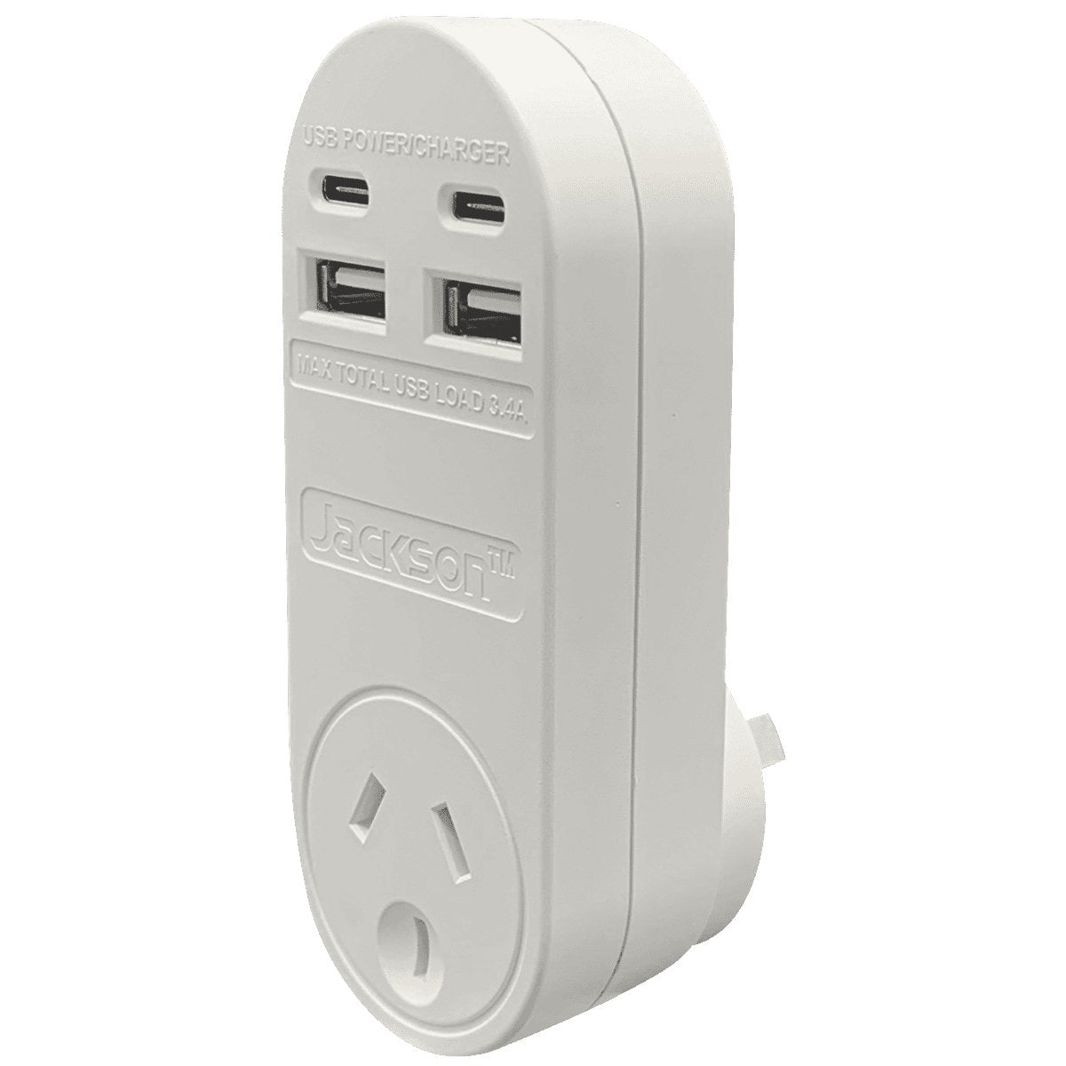 Jackson USB Charger PT4USB3C 1 Outlet with with 2 x USBA & 2 x USBC