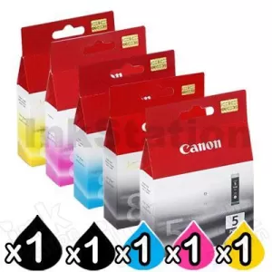 5-Pack Canon PGI-5BK, CLI-8BK/C/M/Y Genuine Inkjet [1BK,1PBK,1C,1M,1Y]