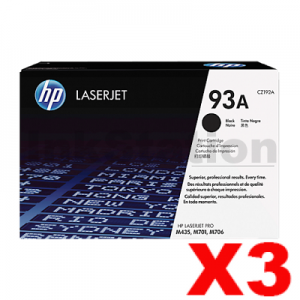 3 x HP 93A CZ192A Genuine Toner Cartridge - 12,000 pages