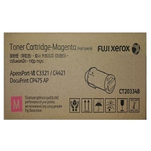 Genuine Fuji Xerox ApeosPort-VII C4421 / C3321, DocuPrint CP475 AP Magenta High Yield Toner Cartridge (CT203348) - 11,000 pages