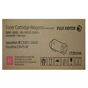 Genuine Fuji Xerox ApeosPort-VII C4421 / C3321, DocuPrint CP475 AP Magenta High Yield Toner Cartridge (CT203348) - 11,000 pages