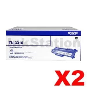 2 x Genuine Brother TN-3310 Toner Cartridge - 3,000 pages