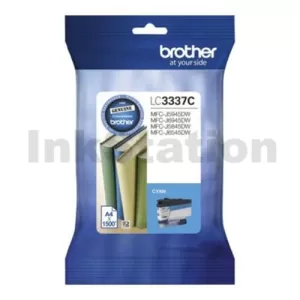 Genuine Brother LC-3337C High Yield Cyan Ink Cartridge - 1,500 pages