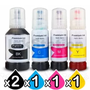 5-Pack Compatible for Epson T542 Ink Bottle Combo [2BK+C+M+Y]