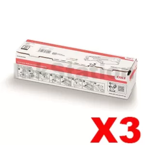 3 x OKI Genuine C650 C650dn Black Toner Cartridge YA8001-1088G036 - 7,000 pages