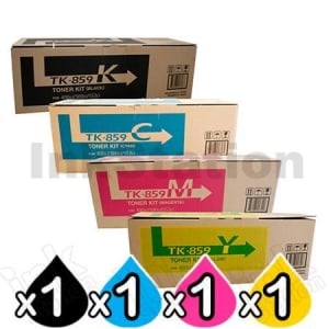 4 Pack Genuine Kyocera TK-859 Toner Cartridges TASKalfa 400ci, TASKalfa 500ci