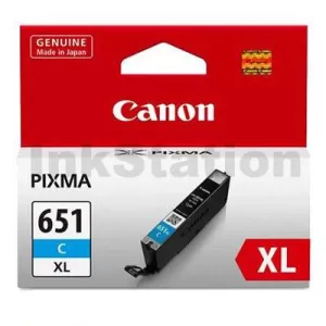 Canon CLI-651XLC Genuine Cyan High Yield Inkjet Cartridge