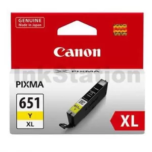Canon CLI-651XLY Genuine Yellow High Yield Inkjet Cartridge