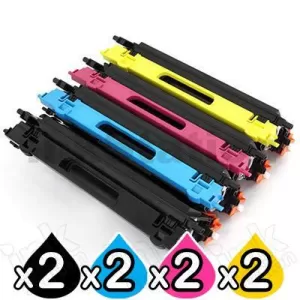 2 sets of 4 Pack Compatible Brother TN-155 Toner Combo (TN155 is High Capacity Version of TN150) [2BK,2C,2M,2Y]