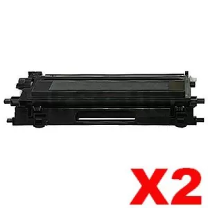 2 x Compatible Brother TN-240BK Black Toner Cartridge - 2,200 pages