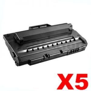 5 x Dell 1600 Black Compatible Laser Toner Cartridge - 3,000 pages