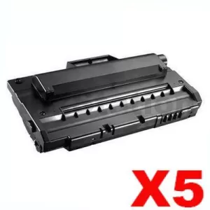 5 x Dell 1600 Black Compatible Laser Toner Cartridge - 3,000 pages