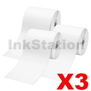 3 x Genuine Brother RD-S01C2 Black Text on White Label Roll 3PK Continuous 102mm x 42.8m   (9 Rolls in total)