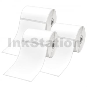 Genuine Brother RD-S02C1 Black Text on White Die Cut Label Roll 3PK 102mm x 152mm - 270 labels per roll (3 Rolls in total)