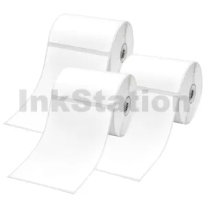 Genuine Brother RD-S02C1 Black Text on White Die Cut Label Roll 3PK 102mm x 152mm - 270 labels per roll (3 Rolls in total)