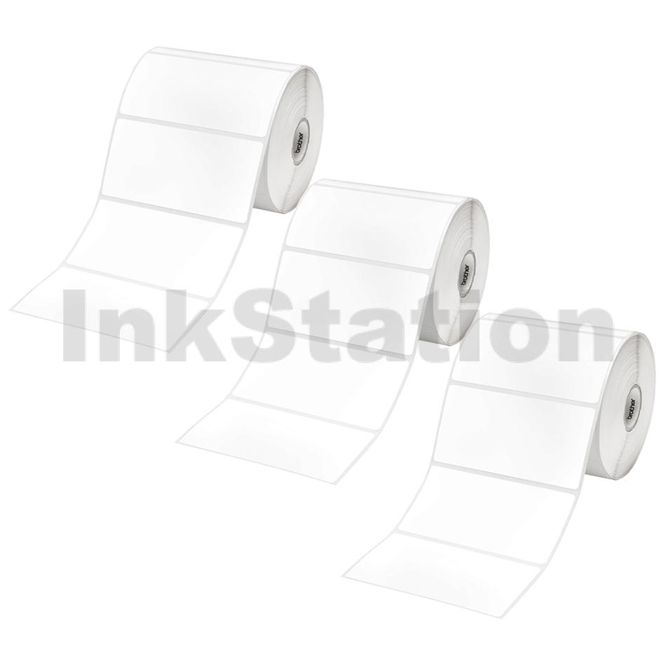 Brother Genuine RD-S03C1 Black Text on White Die Cut Label Roll 3PK ...