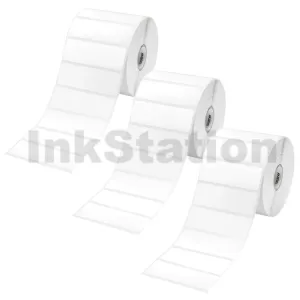 Genuine Brother RD-S04C1 Black Text on White Die Cut Label Roll 3PK 76mm x 25mm - 1500 labels per roll (3 Rolls in total)