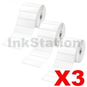 3 x Genuine Brother RD-S04C1 Black Text on White Die Cut Label Roll 3PK 76mm x 25mm - 1500 labels per roll (9 Rolls in total)