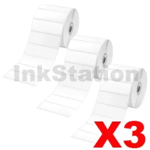 3 x Genuine Brother RD-S04C1 Black Text on White Die Cut Label Roll 3PK 76mm x 25mm - 1500 labels per roll (9 Rolls in total)