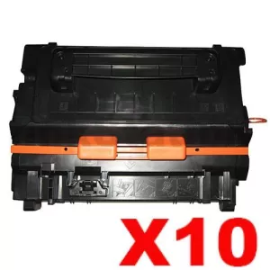 10 x HP CE390A (90A) Compatible Black Toner Cartridge - 10,000 Pages