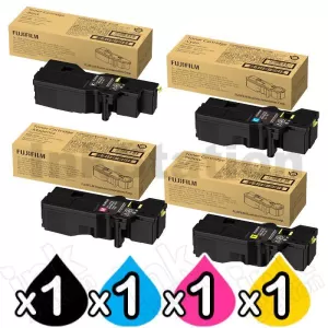 4 Pack Fujifilm Apeos C325 dw / C325 z, ApeosPrint C325 dw Genuine Toner Cartridges [CT203486-CT203489]